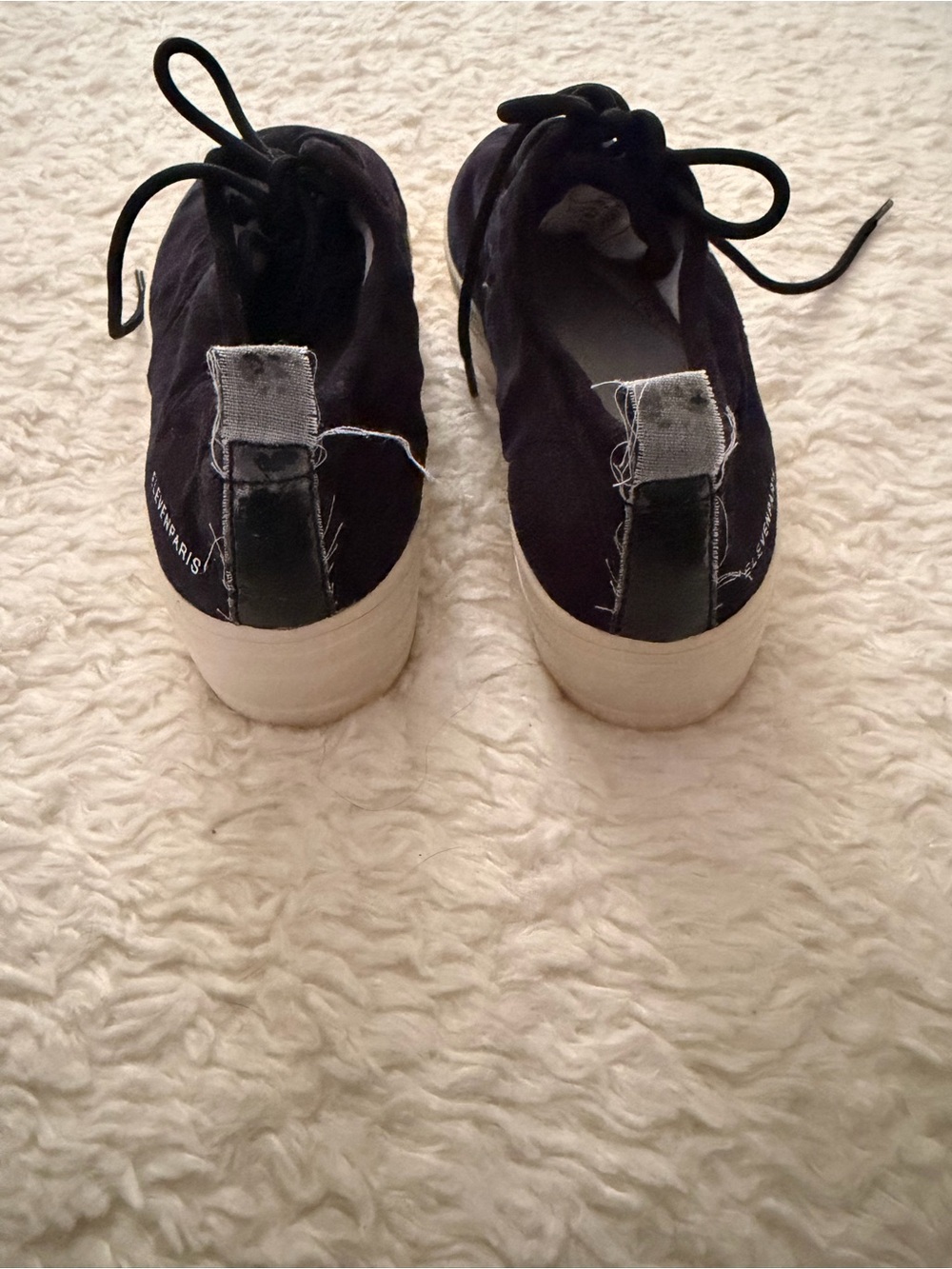 Eleven Paris Karl is my Father Black and White Platform Sneakers - Picture 5 of 6